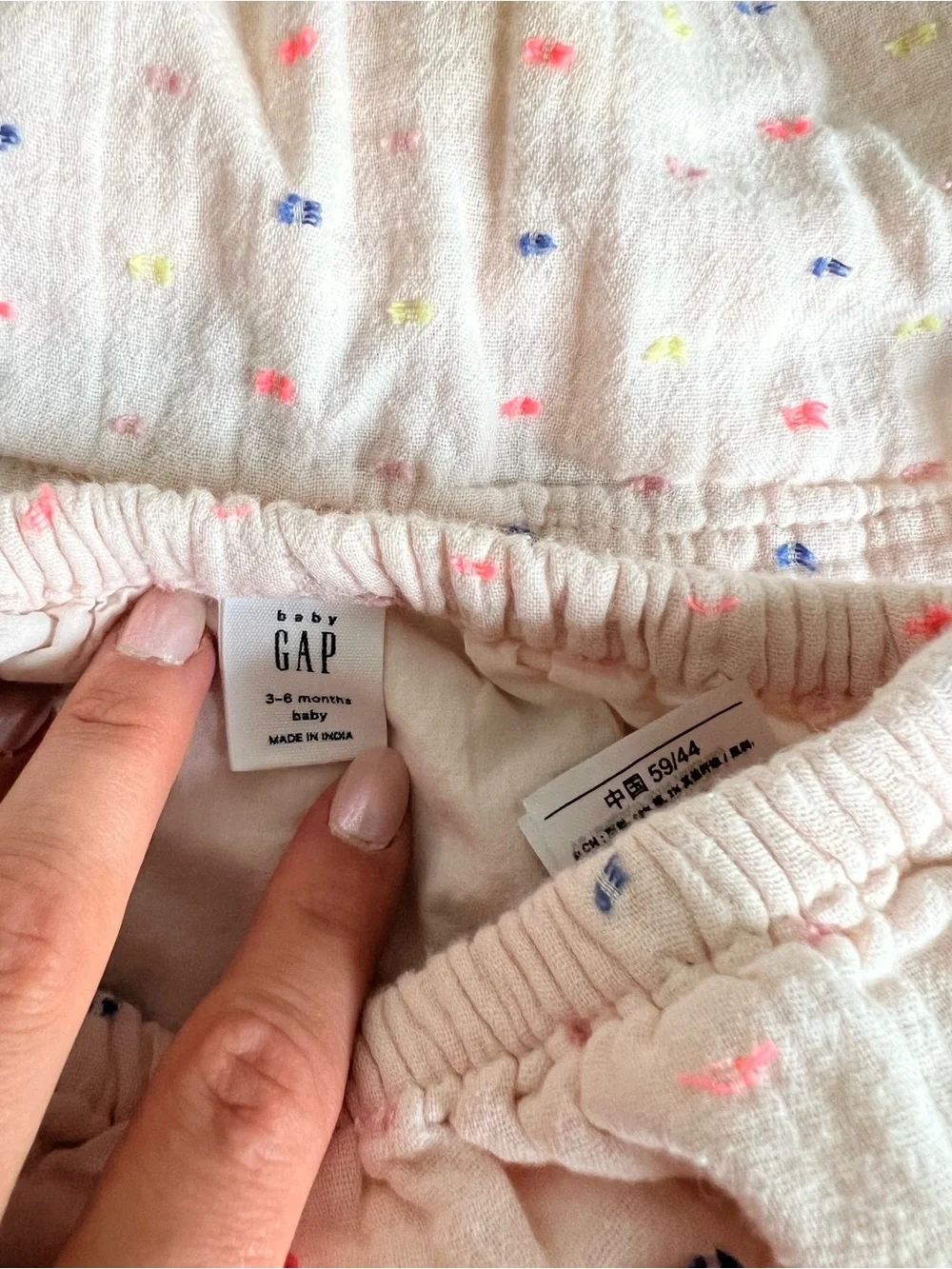 Gap Baby Girls Pink Dot Muslin Top & Bloomers Set